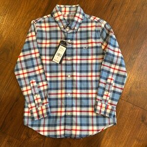 NWT Vineyard Vines Boys 6T Button Down Plaid Flannel Shirt
